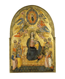 The Virgin of Humility with the Holy Father, the Holy Spirit and the twelve Apostles, Cenni di Francesco di Ser Cenni 