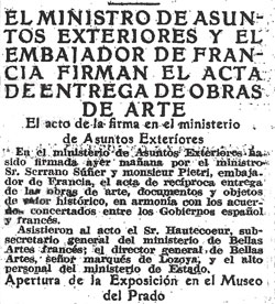 Noticia aparecida en el ABC el 28 de junio de 1941. 
